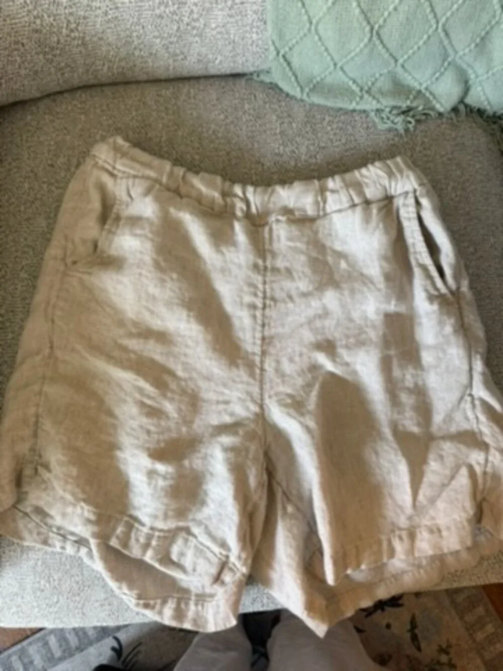 J. Crew Women’s Small Linen Shorts Tropez Flax Pockets 5" Inseam Size Small - Picture 2 of 5